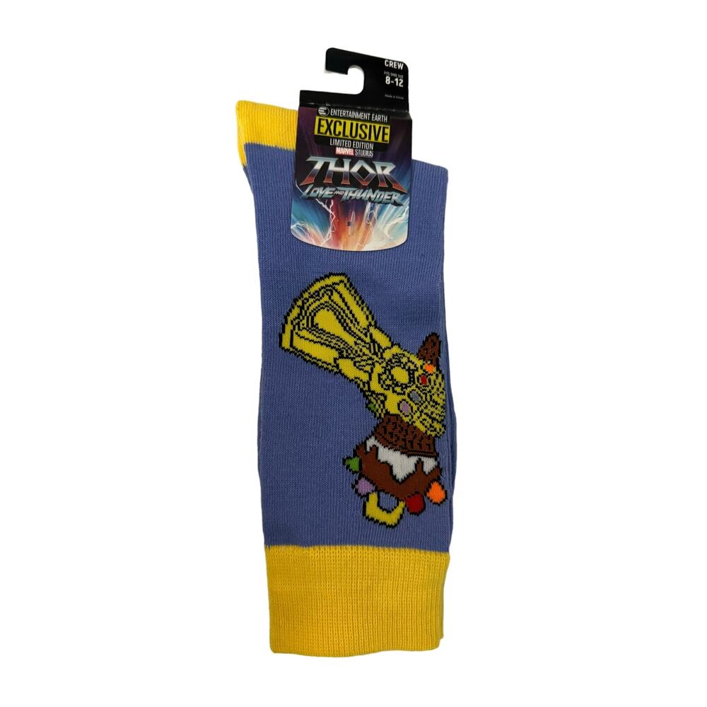 MARVEL  Limited Edition THOR Crew Socks Fits Shoe Size 8 to 12